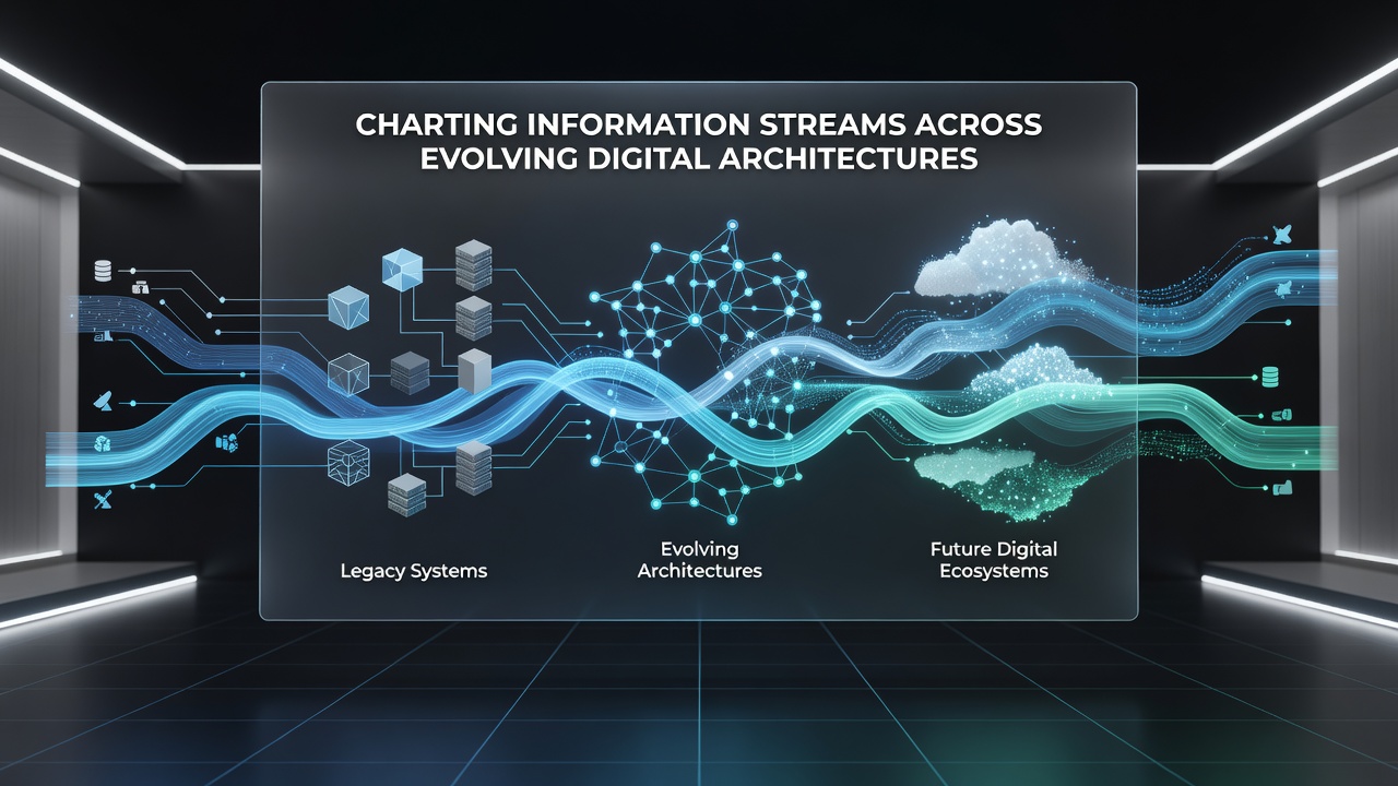 Detailed diagram showing layered data pathways connecting SaaS platforms, on-premise systems, and edge devices