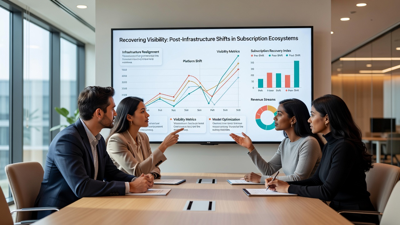 Chart illustrating recovery timeline for subscription visibility following infrastructure migration